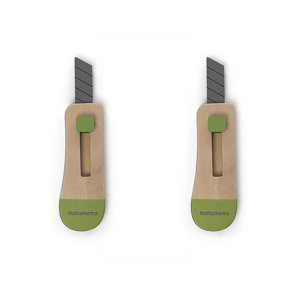 Mamamemo Workshop Tools Knife Blade/Box Kids/Children Wooden Cutter Toy 3y+ (2 Pack)