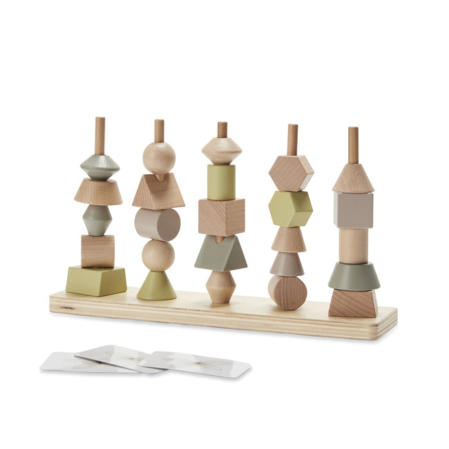 BY Astrup Wooden Educational Stacking Shapes Tower Activity Set Kids 3y+ (26 Pieces)