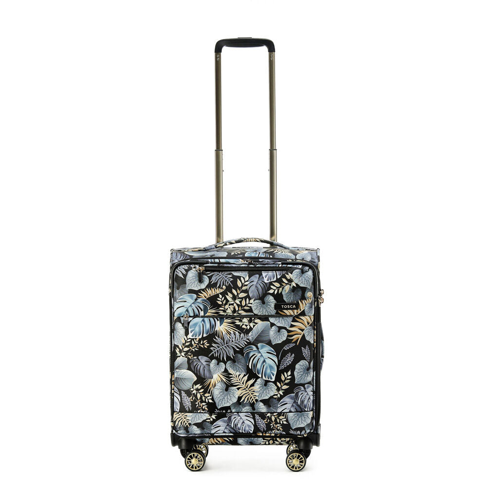 Tosca Golden Palm 54cm/48L Carry On Luggage Suitcase Travel Trolley Small