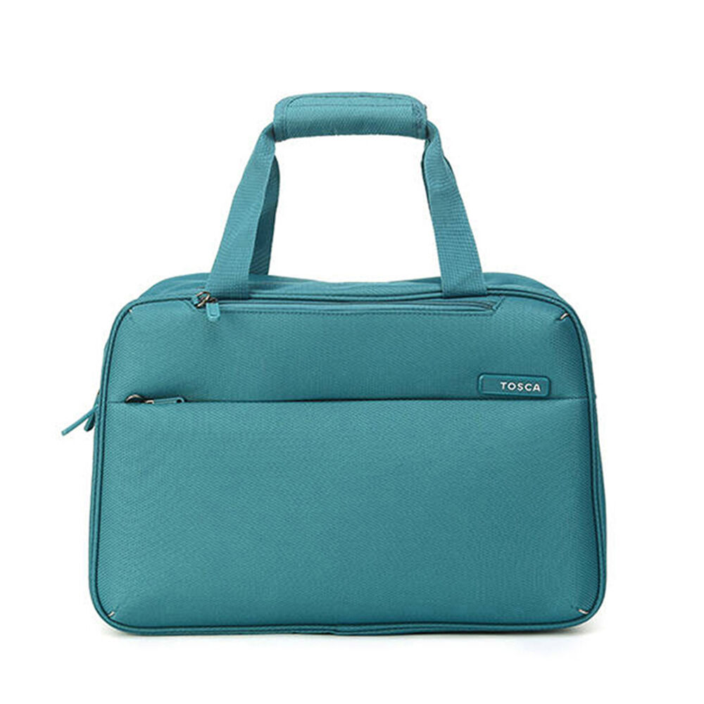 Tosca So-Lite Cabin Onboard Overnight Tote Bag Deluxe Jacquard Fabric — Teal