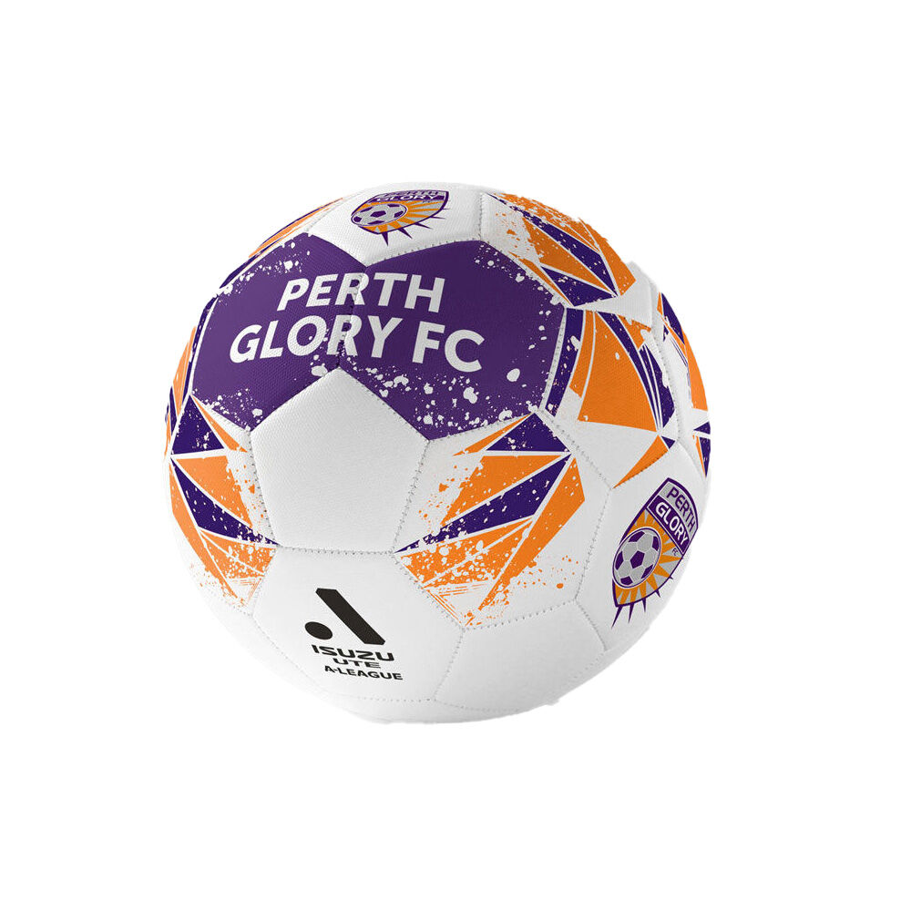 A-League Perth Glory A-League Soft Foam PVC Soccer Ball Size 5 Purple/Orange