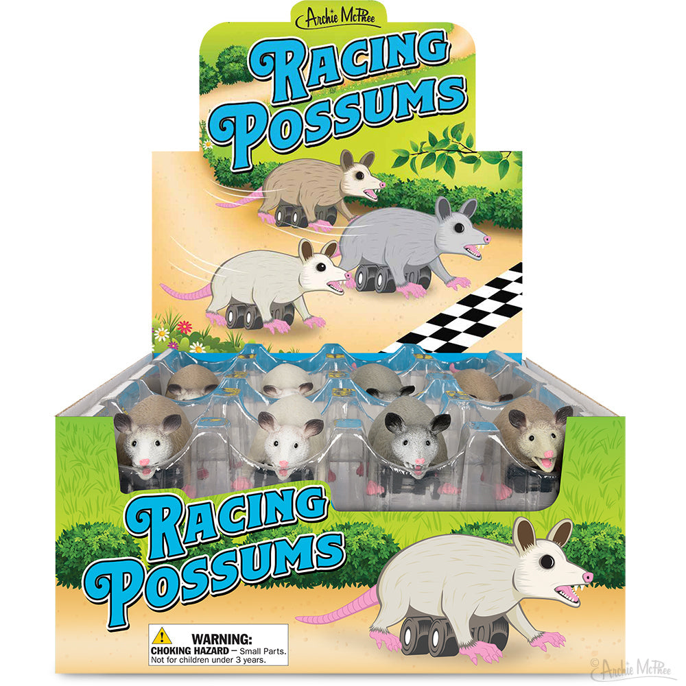 Archie Mcphee Pull Back 9.5cm Racing Possums Vinyl Plastic Toy 3y+ Assorted — image 2