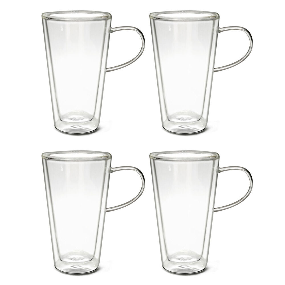 Coffee Culture Amelia 250ml Double Wall Glass Set - Clear (4 Pieces)