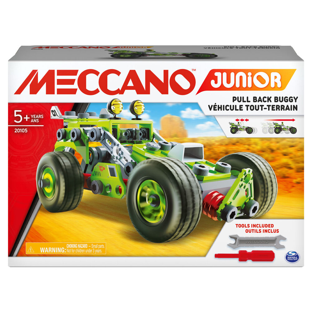 Meccano 138pc Multi Model Junior Pull Back Buggy Building Set 3 in 1