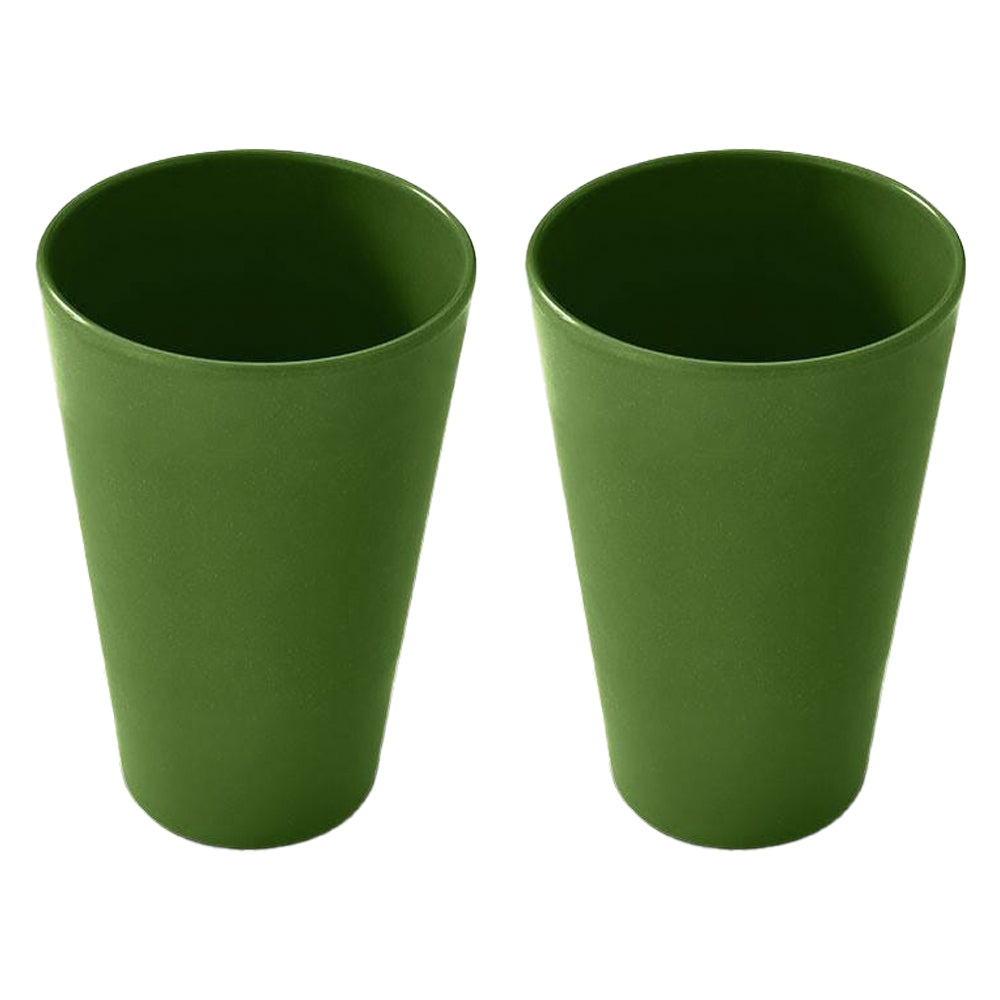 Eco Soulife Natural Outdoor Picnic Camping Reusable 400ml Drinking Cup Green (2 Pack)