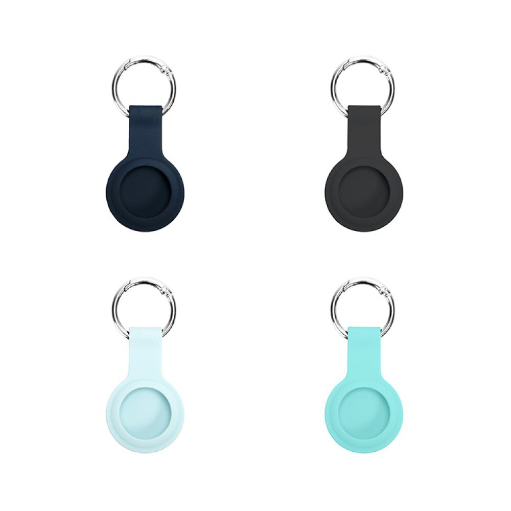 Laser Silicone Key Ring Holder/Protector Case For Apple AirTag Dark Pastels (4 Pack)