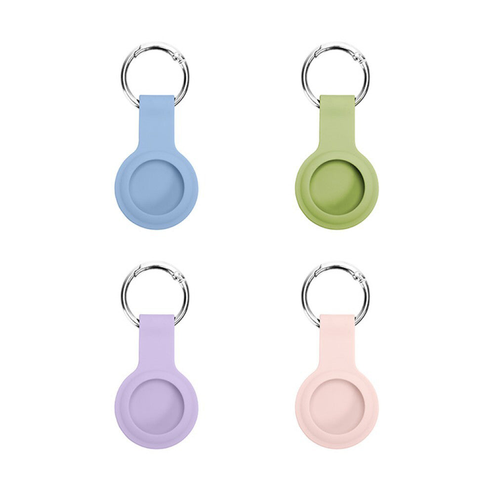 Laser Silicone Key Ring Holder/Protector Case For Apple AirTag Light Pastels (4 Pack)