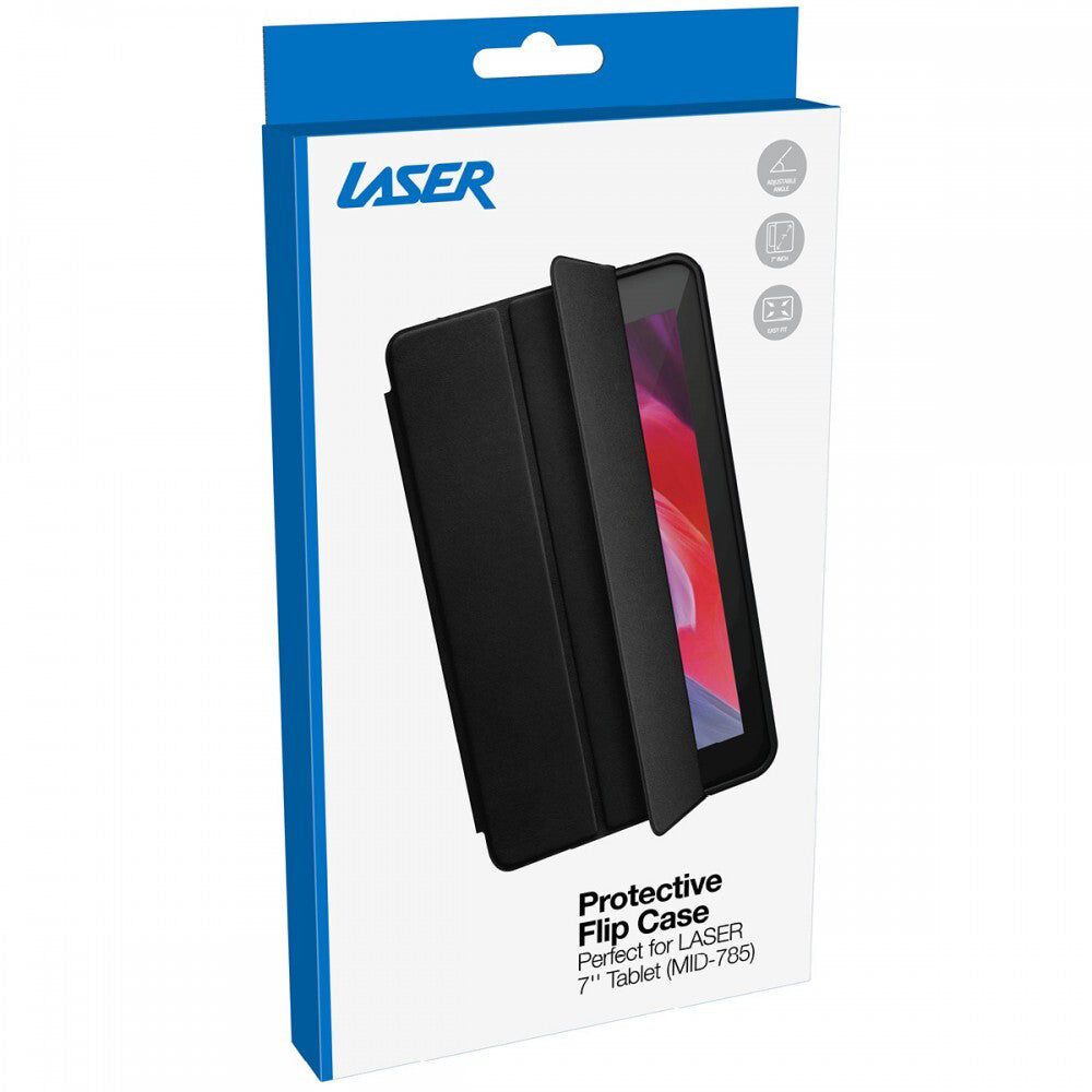 Laser 7" Flip Case Cover For MID-785 Android Tablet - Black (2 Pack) — image 2