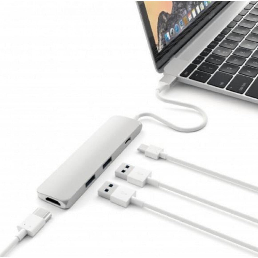 Connect Cable 4-Port Male USB-C to Hdmi/usb 3.0 Hub Adapter For Laptop White — image 3