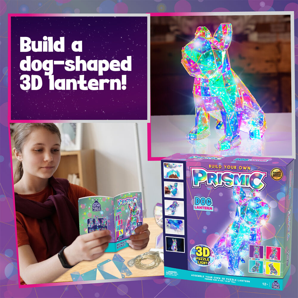 Prismic 3D Puzzle Dog Lantern Kids/Children DIY Art/Craft w/ Lights 12y+ — image 2