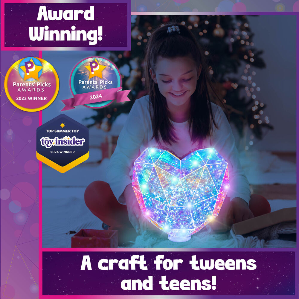 Prismic 3D Puzzle Table Top Heart Lantern Kids DIY Art/Craft w/ Lights 12y+ — image 3