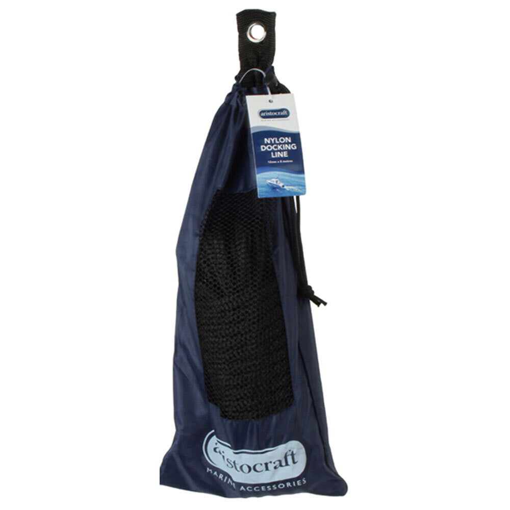 Aristocraft 8M/12mm Docking Line Double Braided Rope Yacht/Boat Accessory Black — image 2