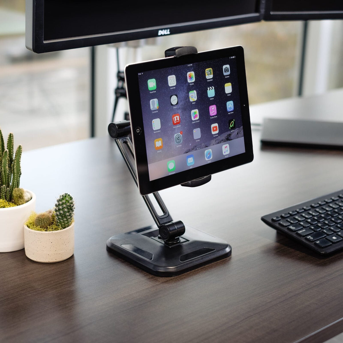 Star Tech 4.7-12.9in Adjustable Tablet Stand w/ Pivoting Arm Wall Mountable BK — image 6