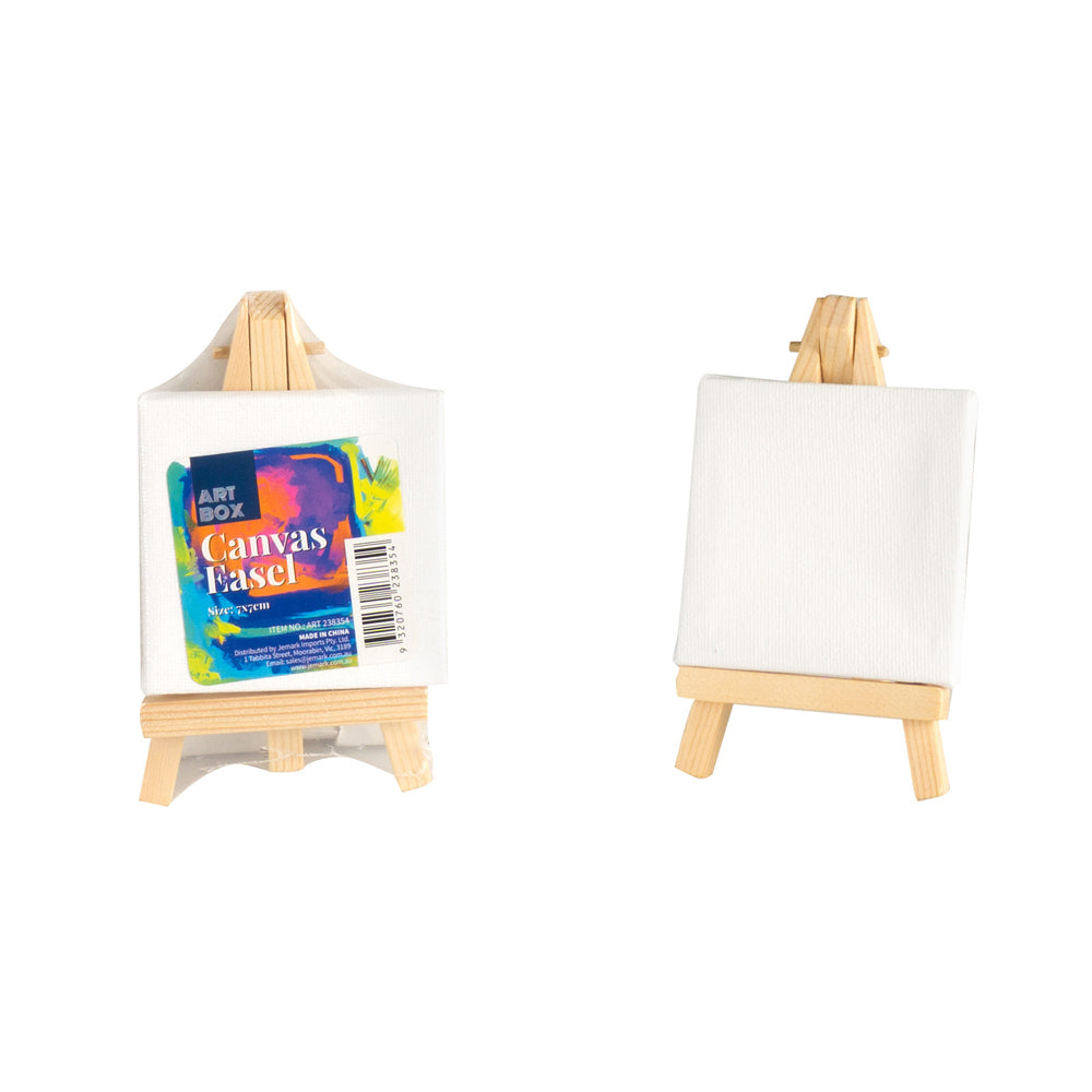 Art Boxd 7cm Square Small Stretched Canvas 280gsm Art Painting w/ Wooden Easel — image 2