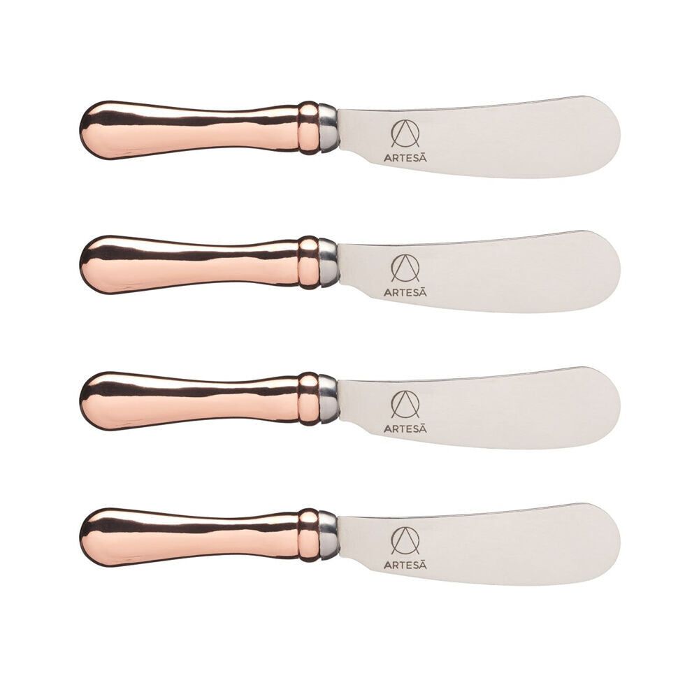 Artesa 4PK Artesa Stainless Steel Butter/Soft Cheese Knife Set Rose Gold Handle (2 Pack) — image 2