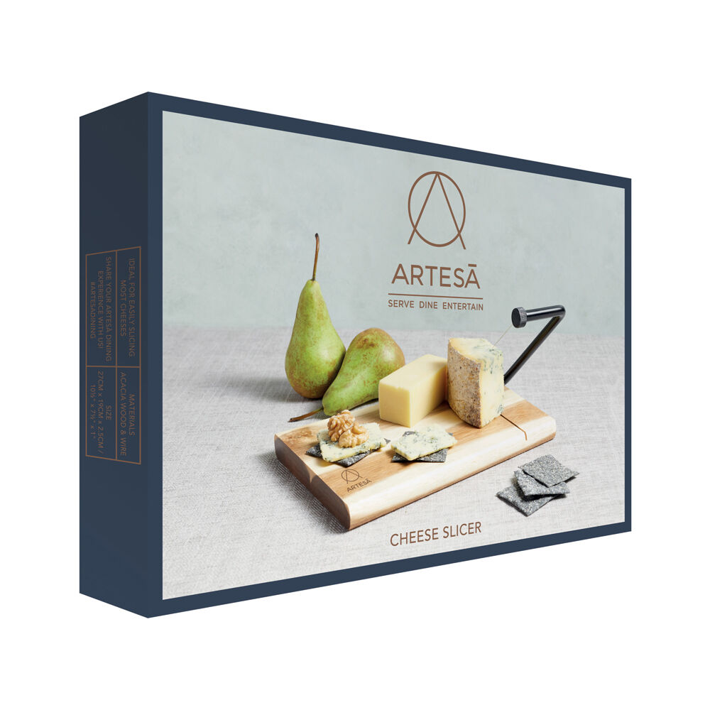 Artesa Traditional Wire Cheese Slicer/Wooden Board Dinner Party/Entertaining — image 2