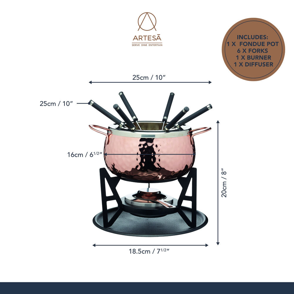 Artesa Hand Finished Effect Fondue Set — image 4
