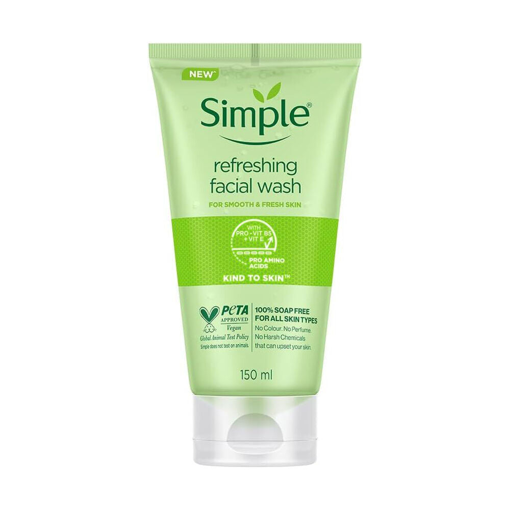 Simple Refreshing Facial Wash For All Skin Types Unscented 150ml (3 Pack) — image 2