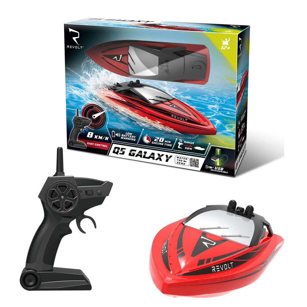 Revolt Remote Control Q5 Mini Speedboat 23cm Kids RC Water Toy Yellow 8y+ — image 2