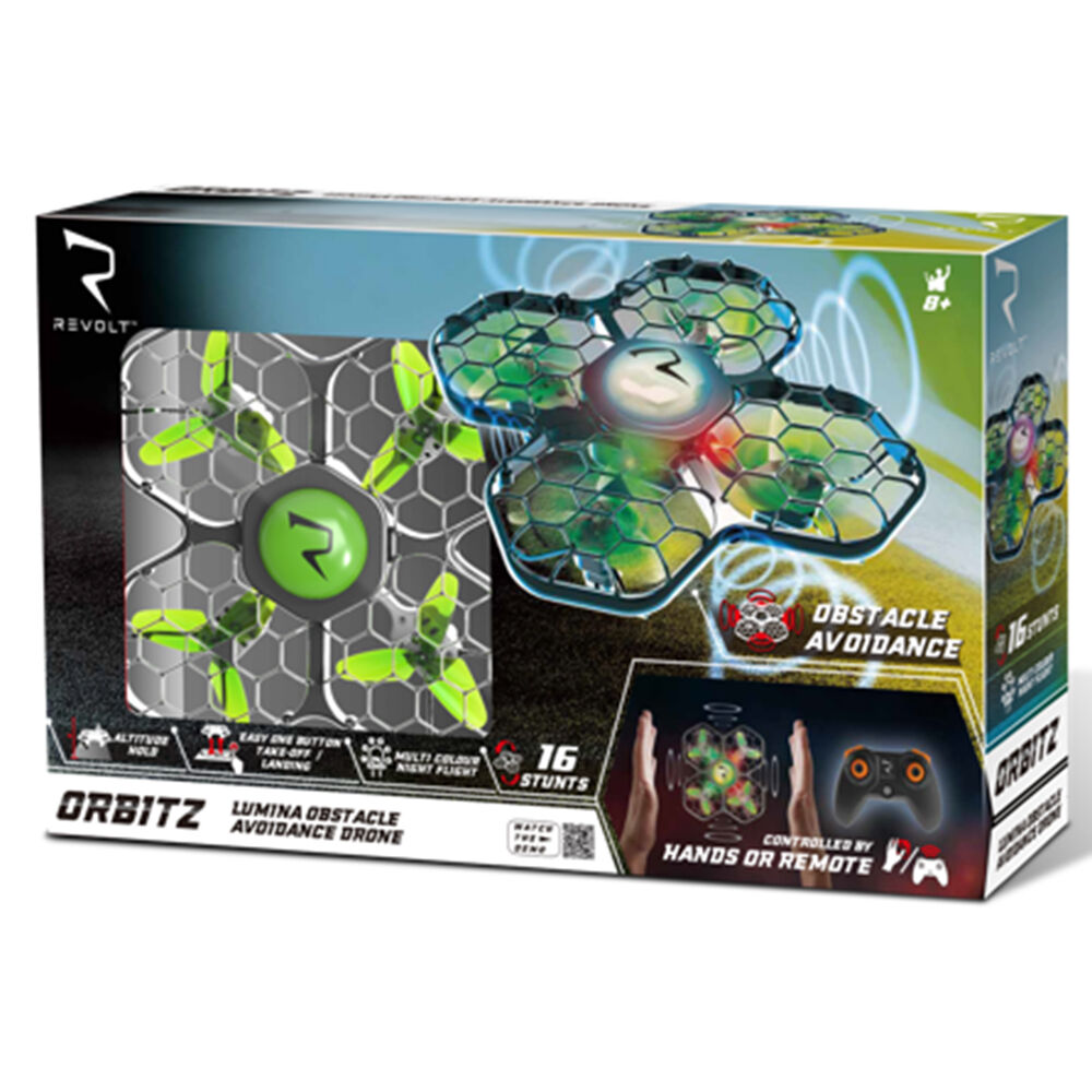 Wahu Revolt Radio Control Orbitz Lumina Obstacle Advance Drone RC Toy Kids 8y+ 35cm