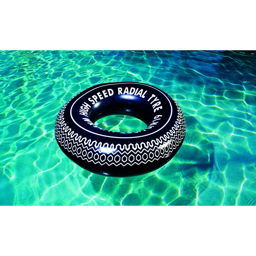 Airtime 90cm Swim Ring Tyre Swimming Pool/Beach Floater Kids Blue/White — image 2