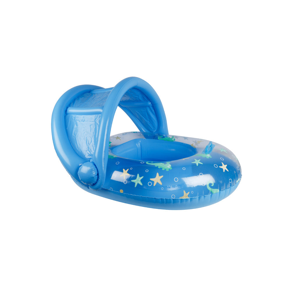 Airtime Sealife 90cm Canopy Float Pool/Beach Inflatable Raft Baby/Toddler Blue — image 2