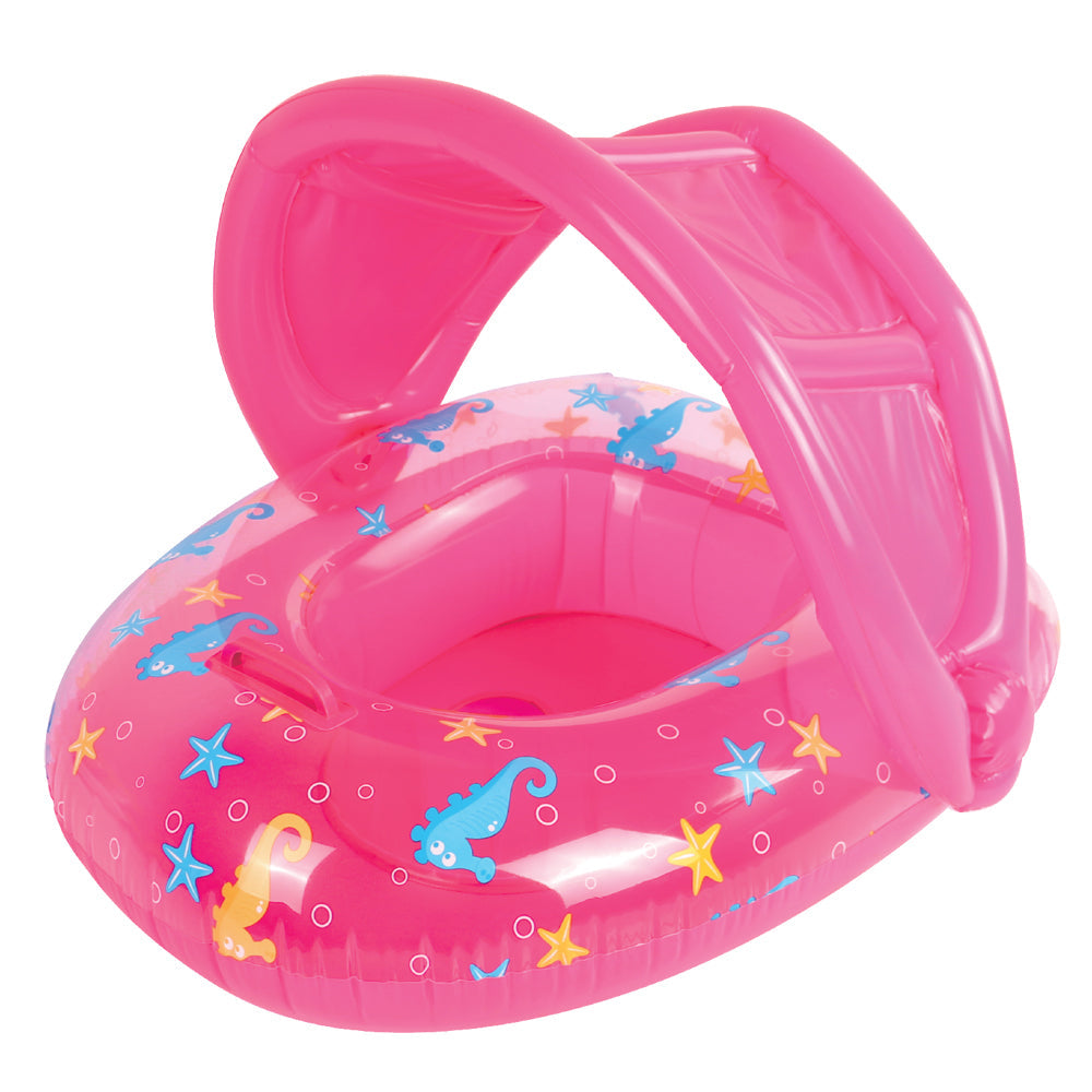 Airtime Sealife 90cm Canopy Float Pool/Beach Inflatable Raft Baby/Toddler Pink