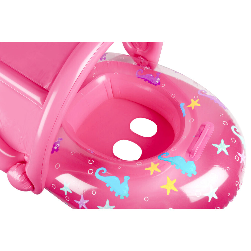 Airtime Sealife 90cm Canopy Float Pool/Beach Inflatable Raft Baby/Toddler Pink — image 2