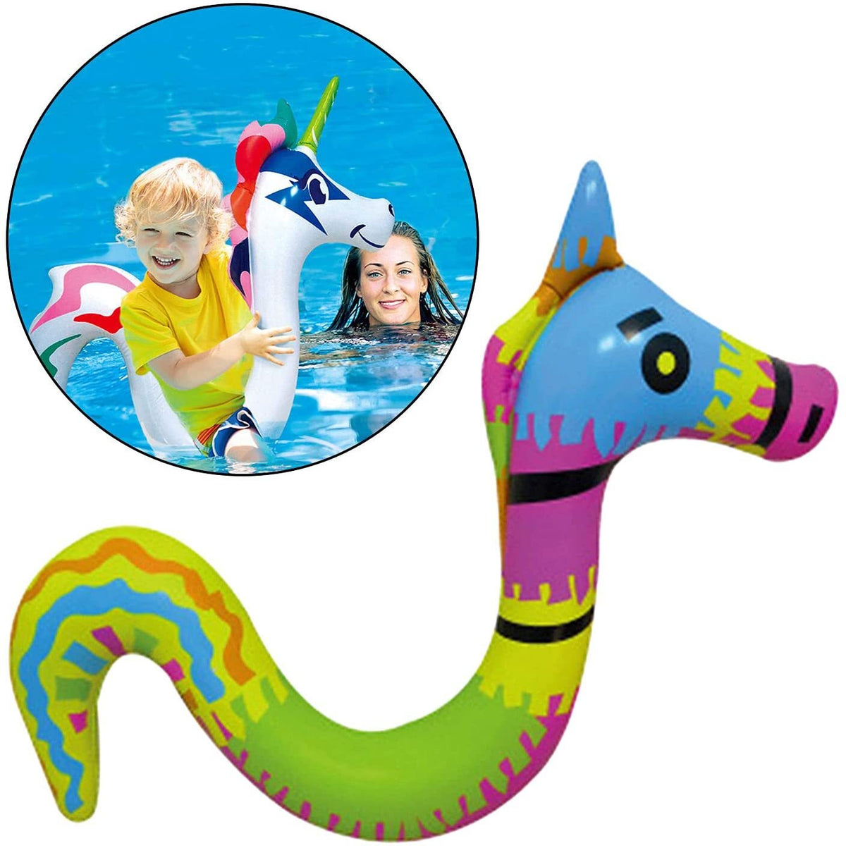 Airtime 131x72cm Dragon Inflatable Pool/Beach Noodle Floating Kids/Children Toy — image 3
