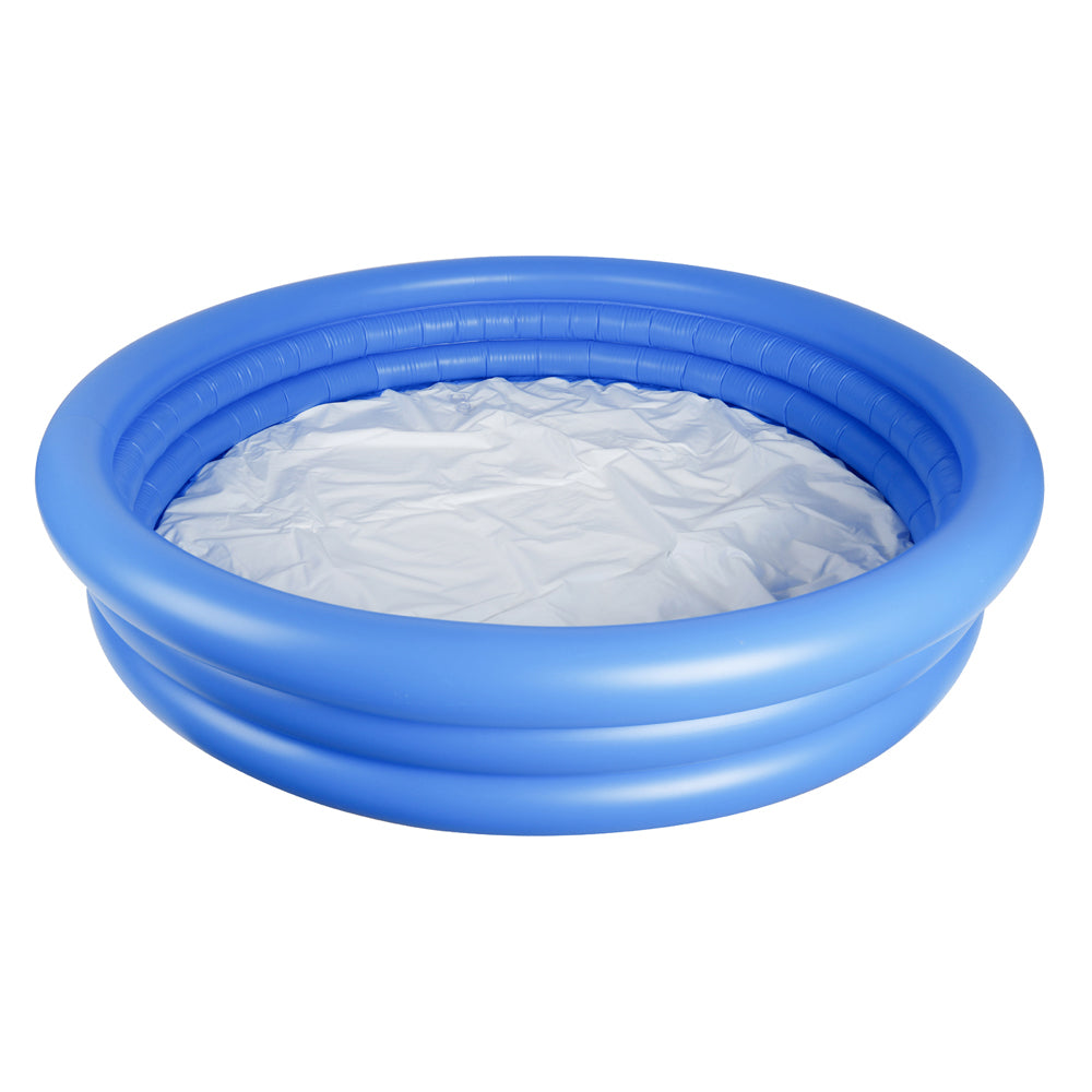 Airtime 3-Ring 152x30cm Kiddie Swimming Pool Round Outdoor Inflatable Fun — Blue