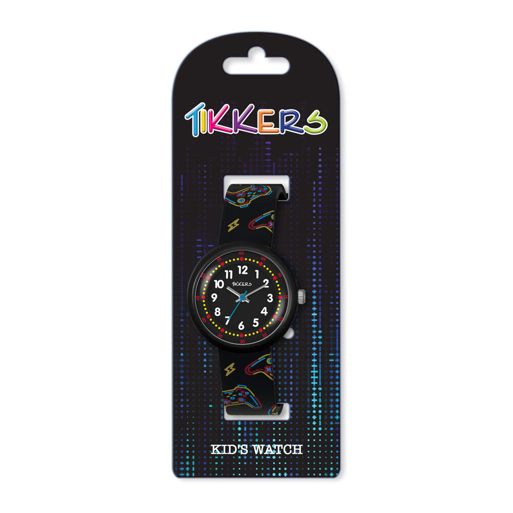 Tikkers Time Gaming Adjustable Dial Watch with Silicone Straps - Black — image 2