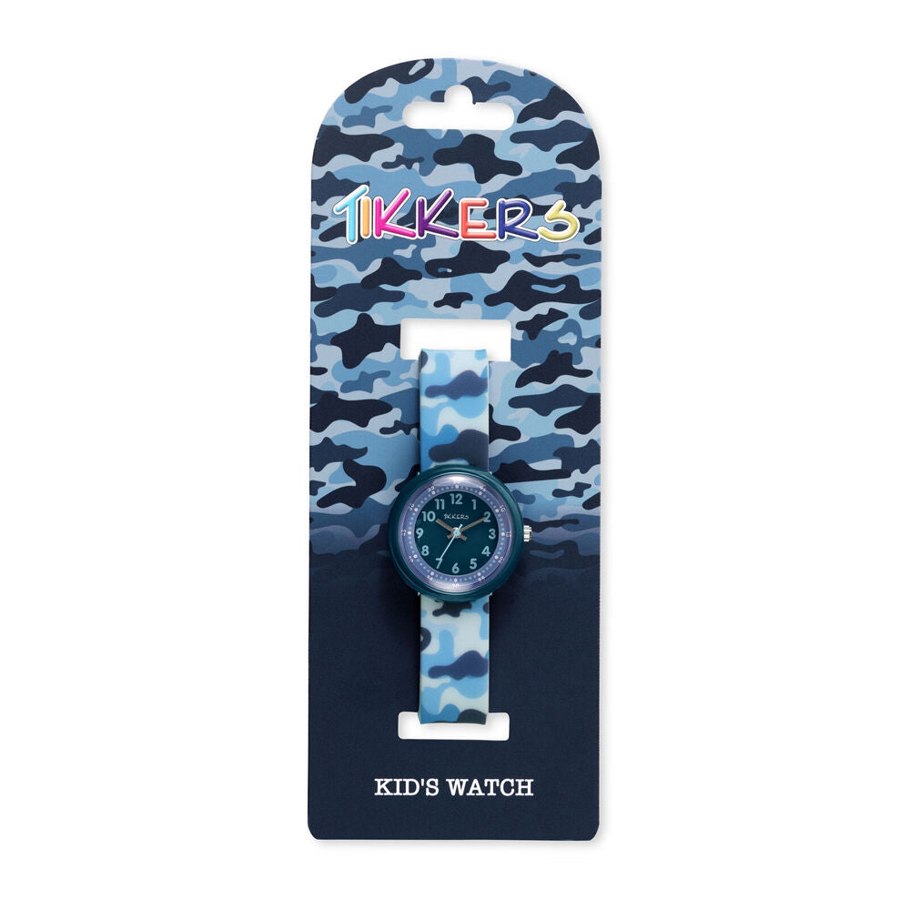 Tikkers Time Adjustable Dial Watch with Silicone Camouflage Straps - Blue — image 2