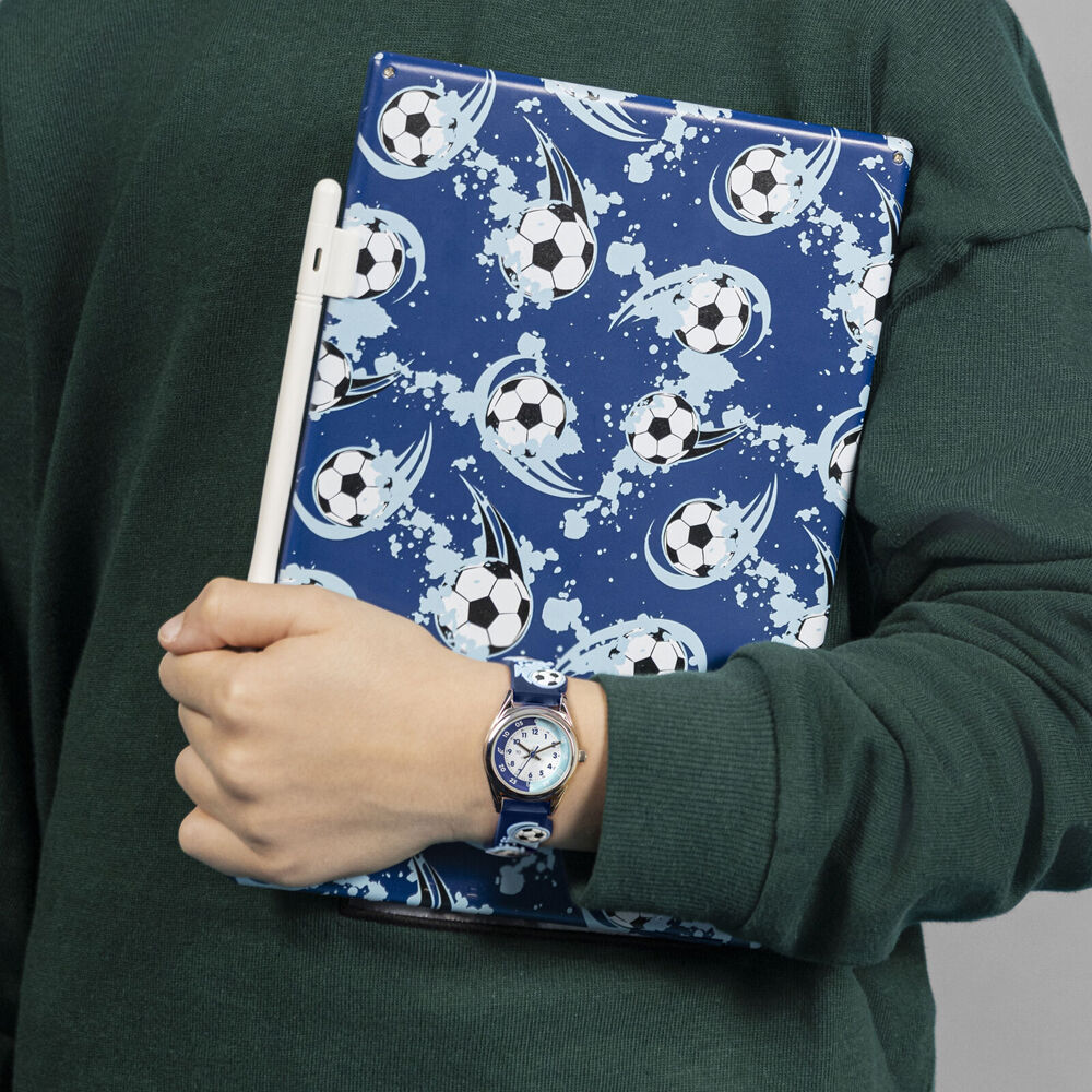 Tikkers Time 3D Writing Watch with Straps & Football Pad Gift Set - Blue — image 4