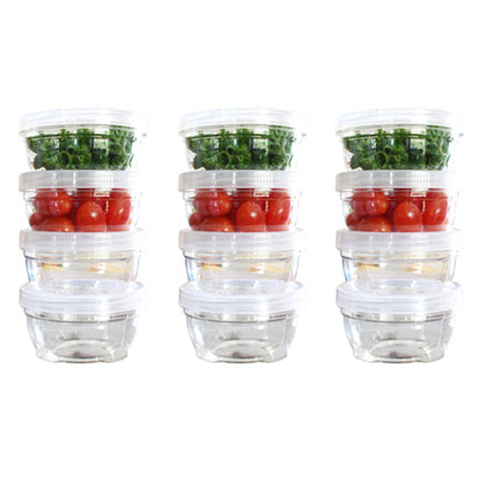 Urban Kitchen 4pc Urban Kitchen 180ml Plastic Containers Twist Stackable Food Storage CLR (3 Pack)