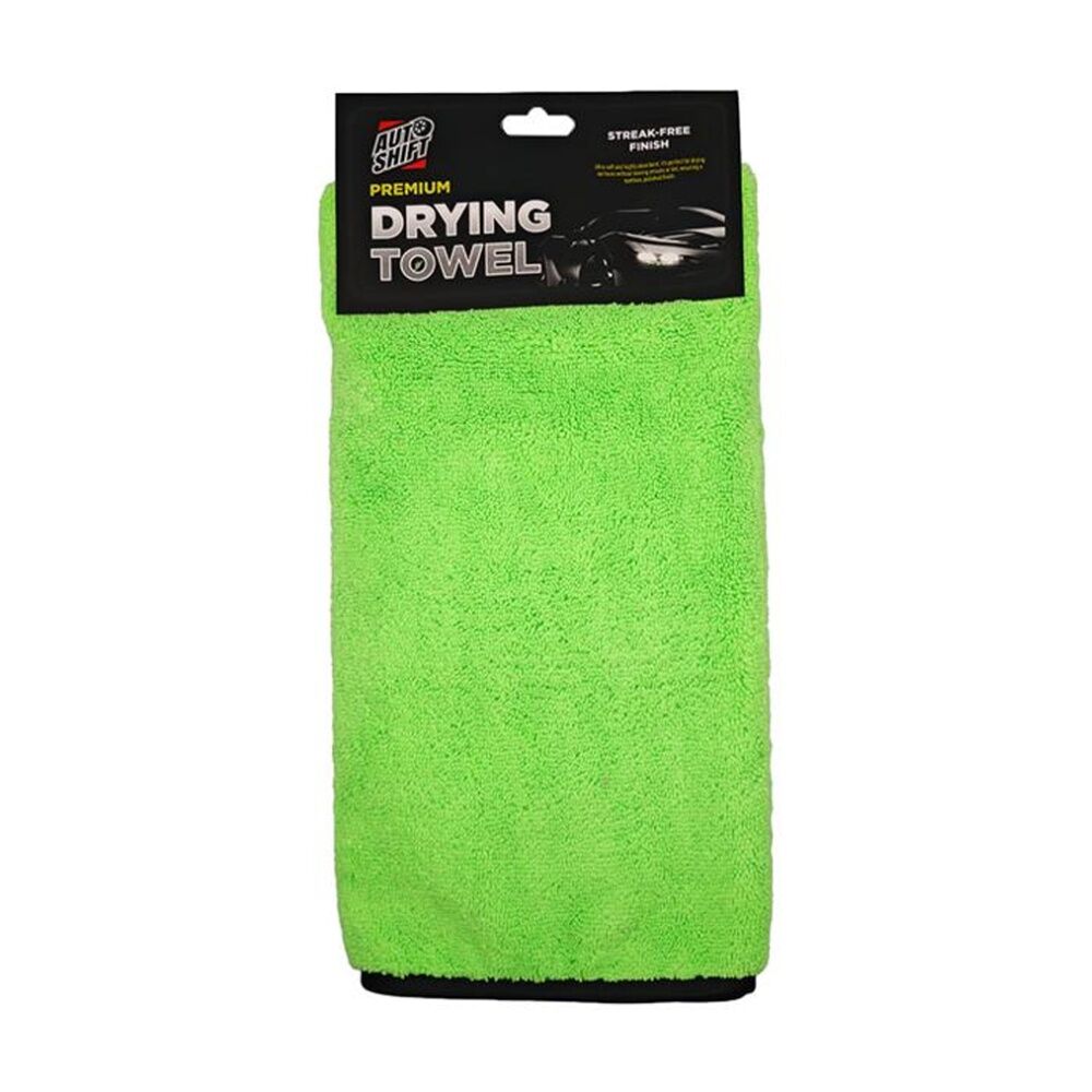 Autoshift 70x70cm Green Premium Microfibre Drying Towel/Cloth Car Cleaning