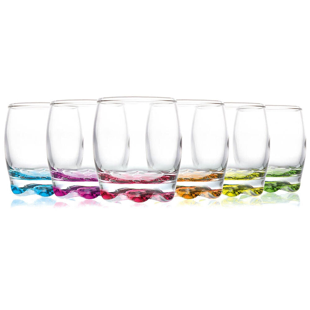 Artcraft Ava Coloured Tumbler Drinking Glass Wine & Water Drinkware 290ml (6 Pieces)