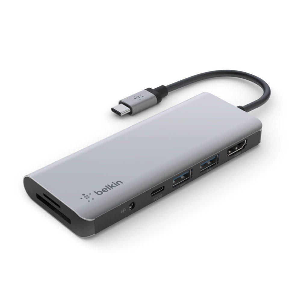 Belkin USB-C 7-In-1 HDMI/USB-A/MicroSD/3.5mm Jack Audio Multiport Hub Adapter — image 2