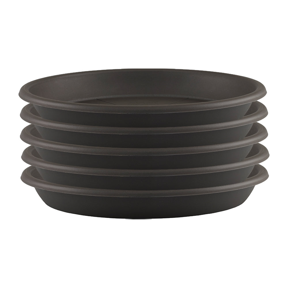 Artevasi Round Plastic Indoor/Outdoor Saucer For Pot 30x4.3cm Anthracite (5 Pack)