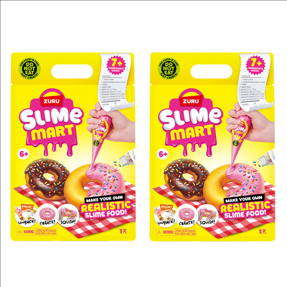 Zuru Slime Mart - Small Shopping Bag Series 1 Donut Kids Modelling Clay (2 Pack)