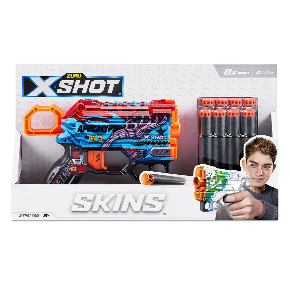 Zuru X-Shot Skins Menace Blaster Toy Gun w/ 8 Darts Assorted Kids/Children 8+ — image 5
