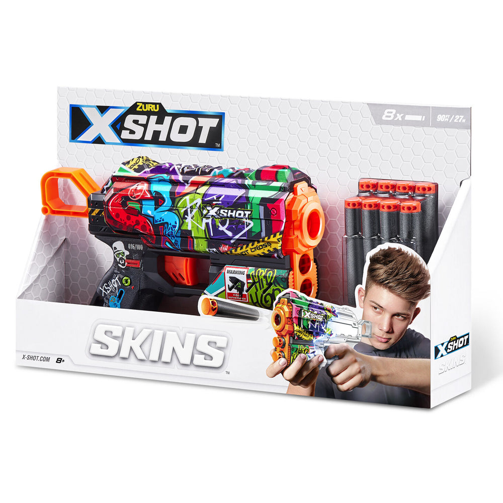 Zuru X-Shot Skins Flux Blaster Gun w/ 8 Darts Kids/Children Toy Assorted 8+ — image 6