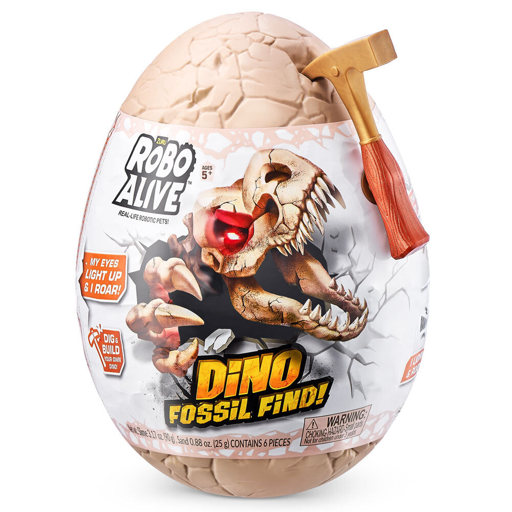 Zuru Robo Alive Dino Fossil Find Surprise Egg DIY Digging Kids Toy Assorted 5+