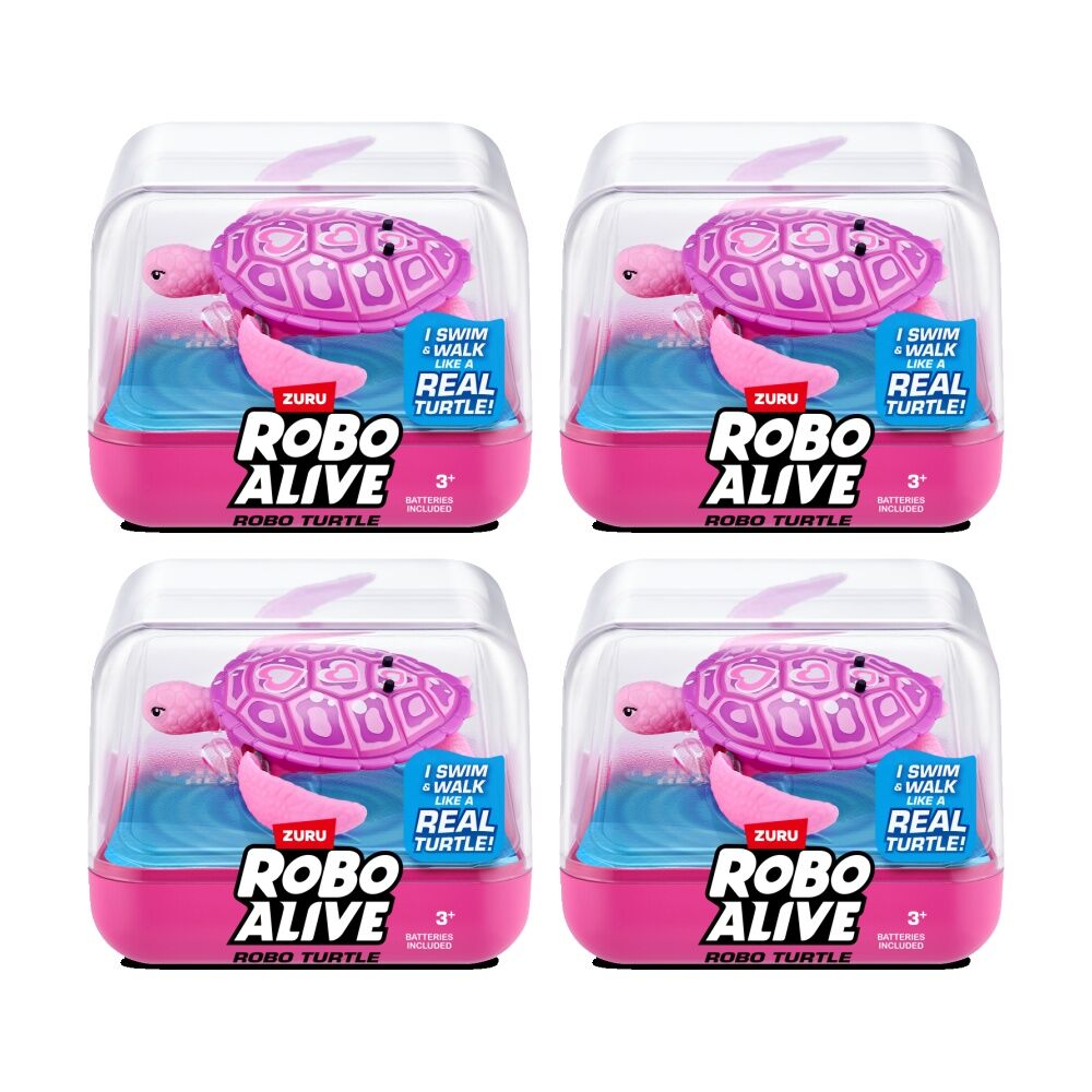 Zuru Robo Alive Turtle Action Figure Kids/Children - 3y+ Assorted (4 Pack)