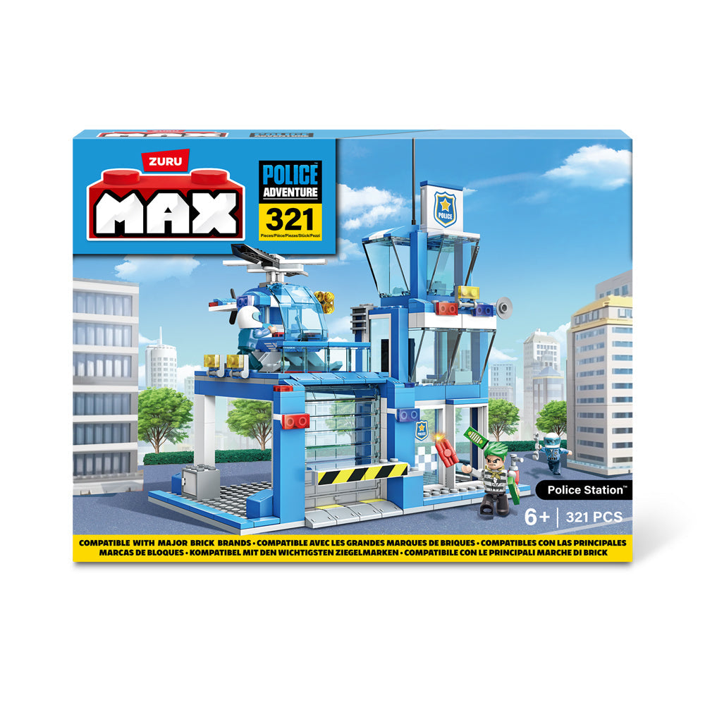 Zuru Max Build Bricks City Police Station Playset Kids Building Toy 6y+ (321 Pieces) — image 2