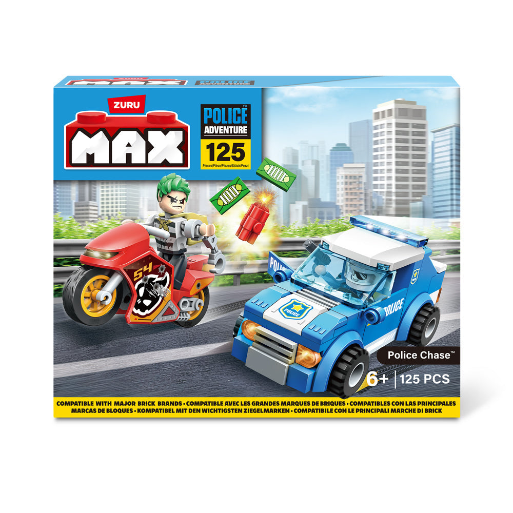 Zuru Max Build City Police Playset Bricks Kids Building Figure Toy 6y+ (125 Pieces) — image 2