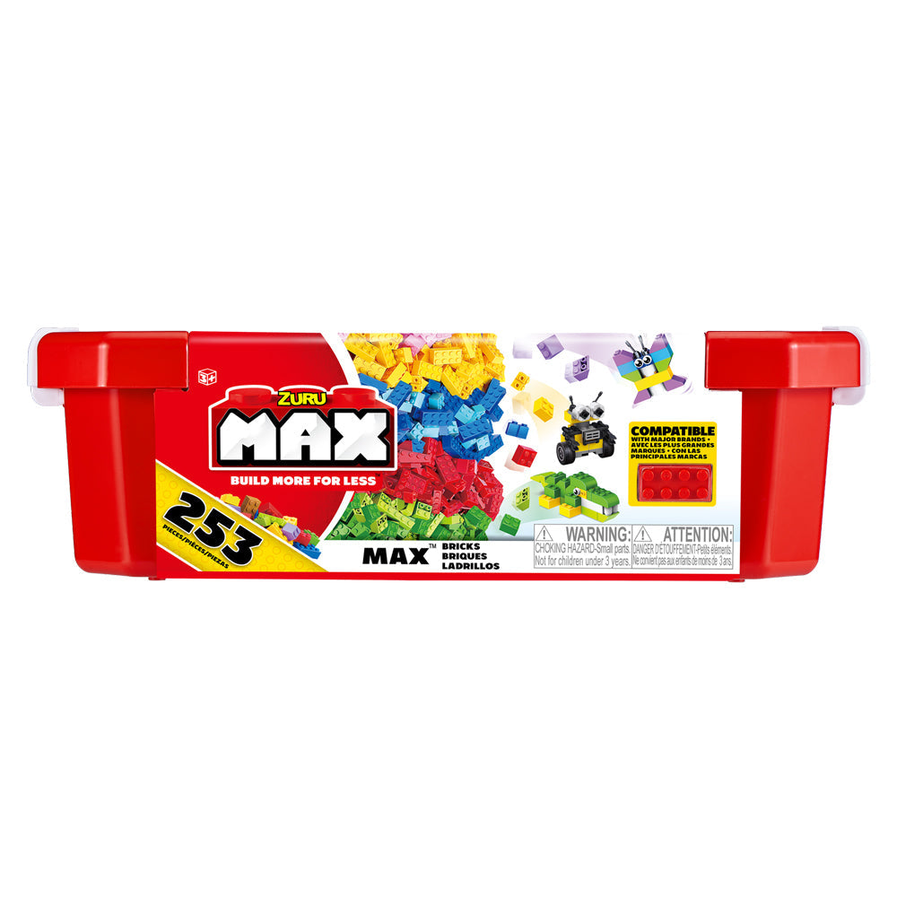Zuru Max Build Construction Value Tub Bricks Kids Building Play Toy 3y+ (253 Pieces) — image 2