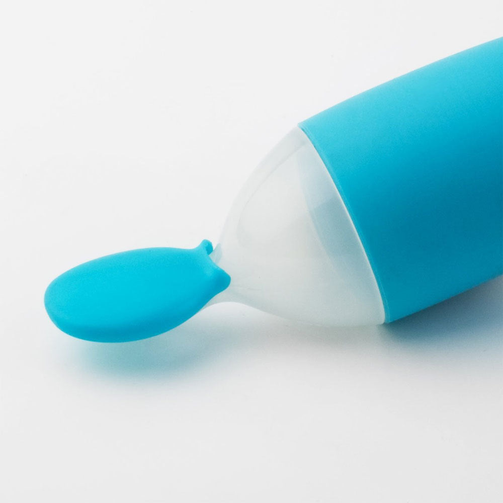 Boon Squirt Blue Silicone Food Feeding Dispensing Spoon/Utensils Baby/Toddler — image 2