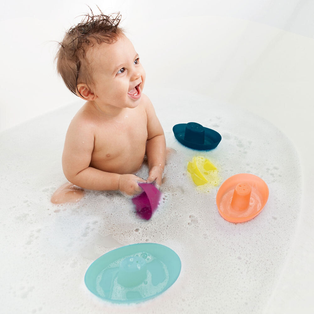 Boon Fleet Stacking Boats/Jellies Suction Cup Baby/Infant Water Bath Toy 9m+ (5 Pieces) — image 5