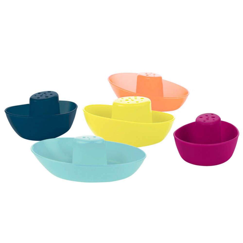 Boon Fleet Stacking Boats/Jellies Suction Cup Baby/Infant Water Bath Toy 9m+ (5 Pieces) — image 3