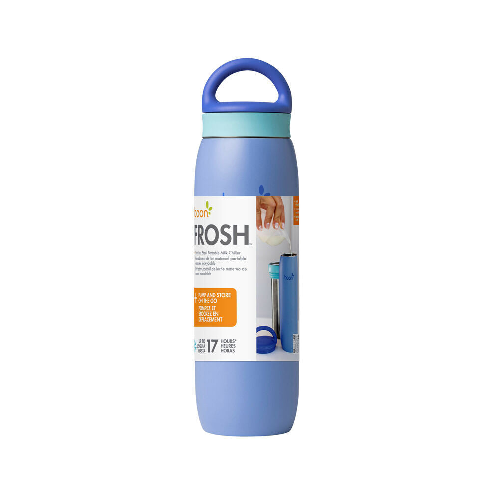 Boon Frosh Stainless Steel Breast Milk Storage Flask/Container Blue 700ml (2 Pack) — image 2